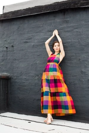 RUJUTA SHETHGema Tier Dress - Multi Chex - Image 2