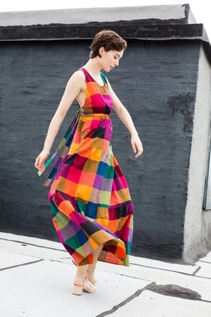 RUJUTA SHETHGema Tier Dress - Multi Chex