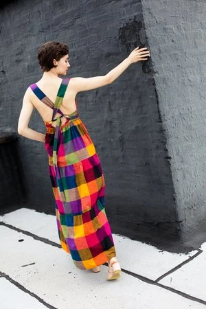 RUJUTA SHETHGema Tier Dress - Multi Chex - Image 4