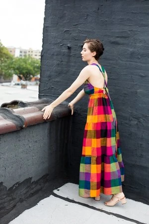 RUJUTA SHETHGema Tier Dress - Multi Chex - Image 5