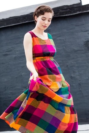 RUJUTA SHETHGema Tier Dress - Multi Chex - Image 6