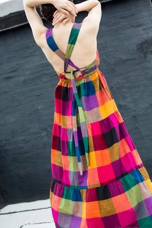 RUJUTA SHETHGema Tier Dress - Multi Chex - Image 7