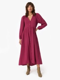 XirenaGia Dress - Cranberry Gauze