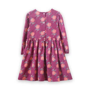 Beet WorldKids Beet World Long Sleeve Dress With Floral Motif - Purple/Red - Image 7