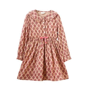 Beet WorldKids Beet World Long Sleeves Dress With Velvet Tie - Adelaide Vintage Pink - Image 2