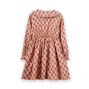 Beet WorldKids Beet World Long Sleeves Dress With Velvet Tie - Adelaide Vintage Pink - Image 5
