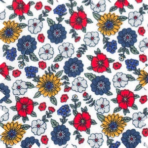 Beet WorldKids Beet World Long Sleeves Tiered Skirt Dress With Velvet Trim - Blue/Mustard - Image 5