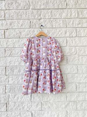 Pink ChickenKids Pink Chicken Girls Maribelle Dress - Lavender Santa - Image 3