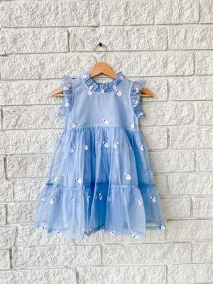 Pink ChickenKids Pink Chicken Girls Organza Jennifer Dress - Winter Santa - Image 2