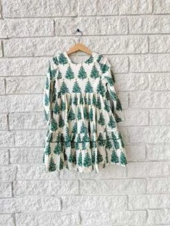 Pink ChickenKids Pink Chicken Spencer Dress - Festive Forest