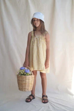 House Of PalomaKids House Of Paloma Daphine Dress - Lemon Vichy