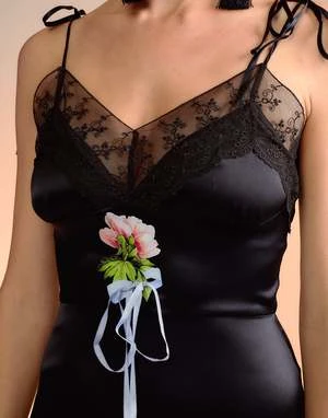 CYNTHIA ROWLEYIris Silk Slip Dress - Black - Image 6