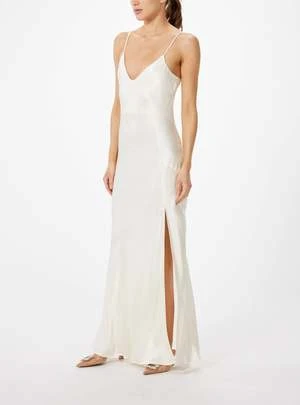 Sophie RueElla Satin Slip Dress - Ivory - Image 2