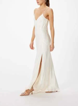 Sophie RueElla Satin Slip Dress - Ivory - Image 3
