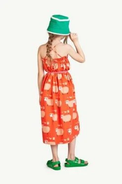 The Animals ObservatoryKids The Animals Observatory Jellyfish Kid's Dress - Red Sheep
