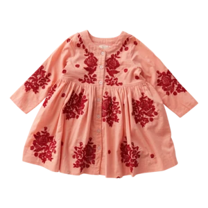 Pink Chickenkids Pink Chicken Jocelyn Dress - Coral - Image 2