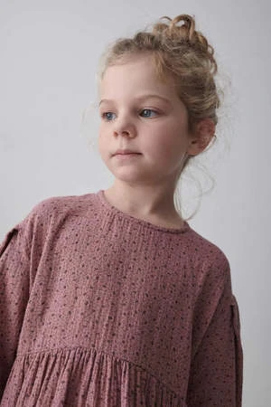 My Little CozmoKids My Little Cozmo Karina Organic Gauze Dress - Stone