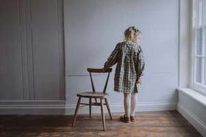 Little Cotton ClothesKids Little Cotton Clothes Kate Smocked Dress - Seersucker Gingham Fog - Image 3