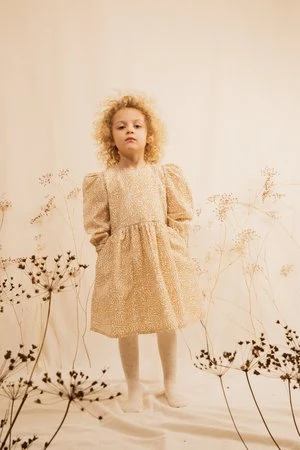 KetiketaKids Ketiketa Dora Dress - Ochre Leaf - Image 3
