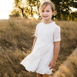 Beet WorldKids Beet World Hattie Dress | Offwhite Eyelet