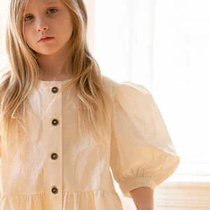 Little Creative FactoryKids Little Creative Factory Child Goth Dress - Cream - Image 2