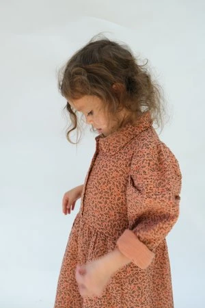 My Little CozmoKids My Little Cozmo Organic Gauze Dress - Sienna Floral - Image 5