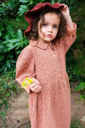 My Little CozmoKids My Little Cozmo Organic Gauze Dress - Sienna Floral - Image 7