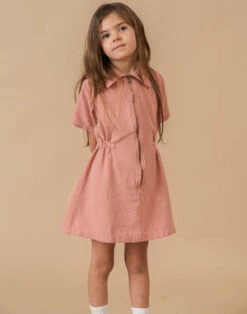 NobleKids Noble Organic Utility Dress - Dusty Rose