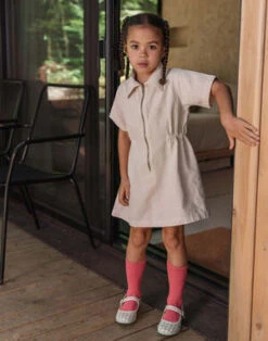 NobleKids Noble Organic Utility Dress - Oat Milk