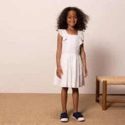 Petit BateauKids Petit Bateau Child Eyelet Lace Dress - White