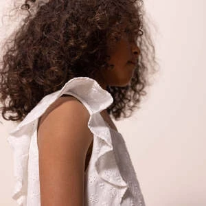 Petit BateauKids Petit Bateau Child Eyelet Lace Dress - White - Image 4