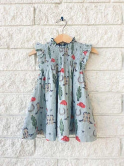 Pink ChickenKids Pink Chicken BABY GIRLS STEVIE DRESS SET - TINY RODEO