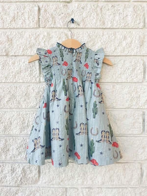 Pink ChickenKids Pink Chicken BABY GIRLS STEVIE DRESS SET - TINY RODEO - Image 2