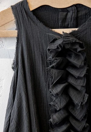 Little Creative FactoryKids Little Creative Factory Muslin Ruffle Dress - Black - Image 2