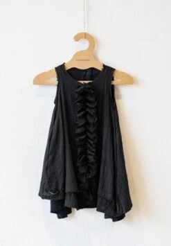 Little Creative FactoryKids Little Creative Factory Muslin Ruffle Dress - Black