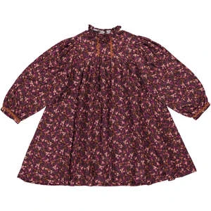 Bebe OrganicKids Bebe Organic Lena Dress - Mulberry Floral - Image 2