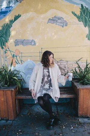 Happy French Ganghappyfrenchgang Libert Dress - Grey Print - Image 3