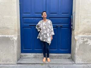 Happy French Ganghappyfrenchgang Libert Dress - Grey Print - Image 4