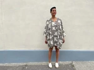 Happy French Ganghappyfrenchgang Libert Dress - Grey Print - Image 5