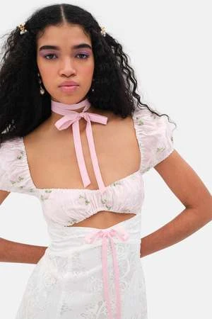 For Love & LemonsLondon Mini Dress - White - Image 2