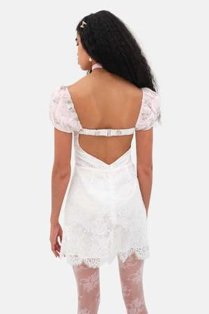 For Love & LemonsLondon Mini Dress - White - Image 3