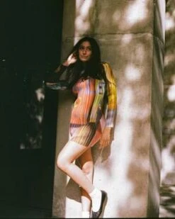 ArthurLong Sleeve Box Pleat Mini Dress - Pleasure