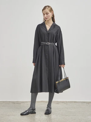 Maison De InesClassic Shirt Dress - Black - Image 4