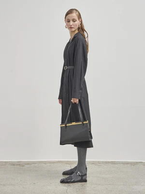 Maison De InesClassic Shirt Dress - Black - Image 5