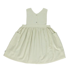 Poudre Organickids Poudre Organic Mangue Dress - Almond Milk - Image 2