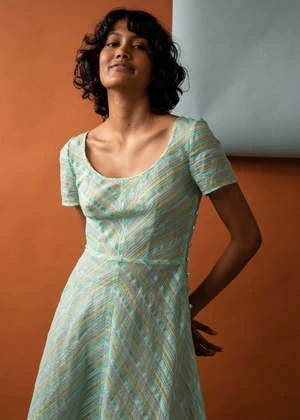 Penny SageMargot Dress - Sherbet Stripe - Image 4