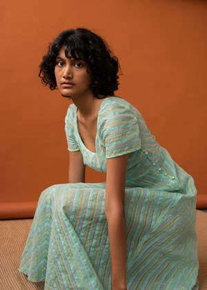 Penny SageMargot Dress - Sherbet Stripe - Image 6