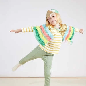 Meri-Meri Meri MeriKids Meri Meri Parrot Fringed Cape Dress Up Kit - Multicolour - Image 2