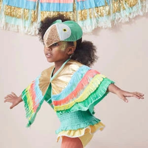 Meri-Meri Meri MeriKids Meri Meri Parrot Fringed Cape Dress Up Kit - Multicolour