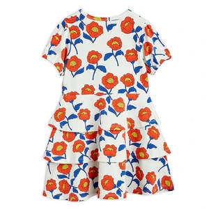 Mini RodiniChild Flowers AOP Short Sleeve Dress - Red - Image 2